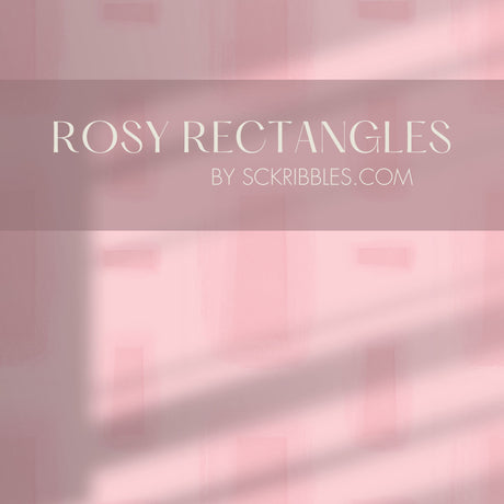 Geo Drift | Contemporary Abstract Geometrical Brick Shapes Wallpaper Wallpaper Sckribbles Traditional - (Non-Woven) Sample 14'' x 14'' / 35 x 35 cm Rosy Rectangles