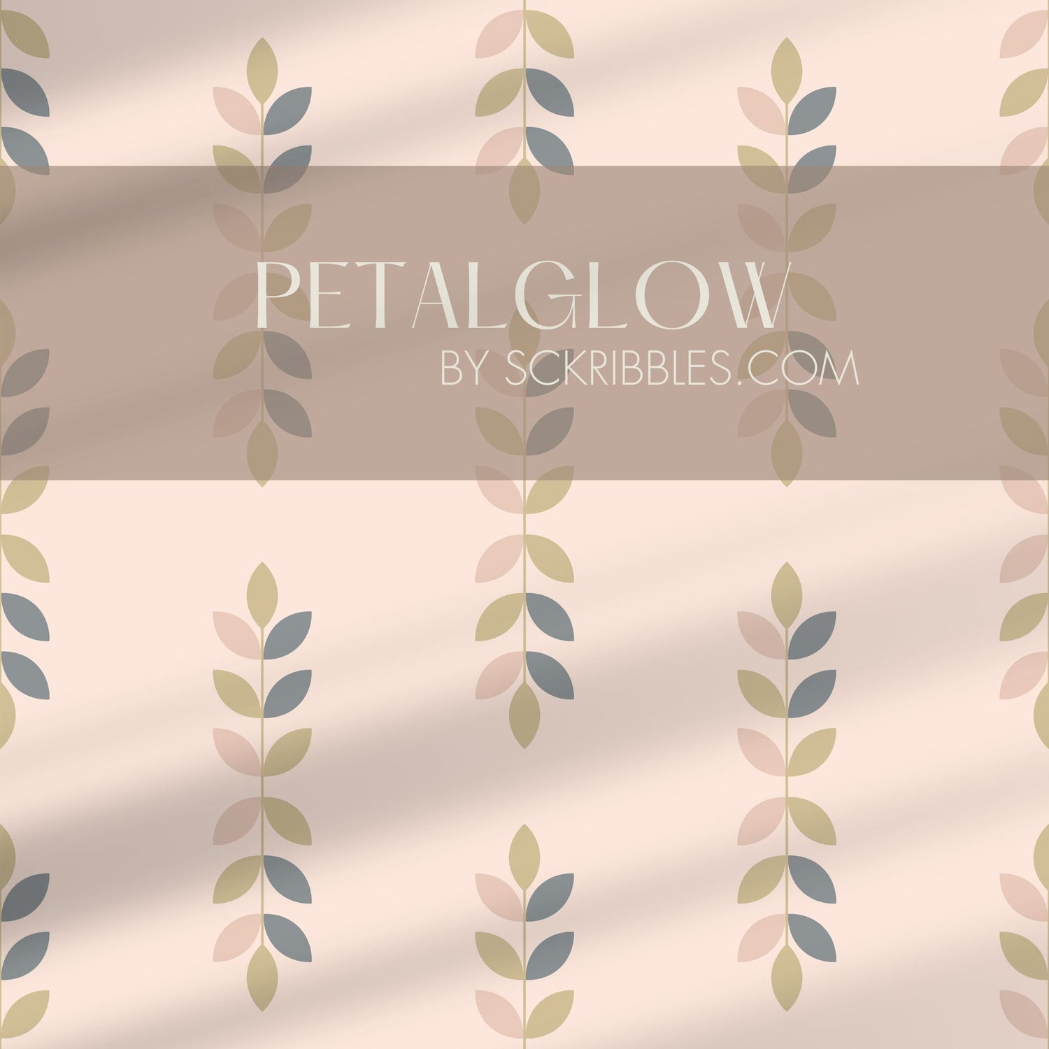 Whisperleaf | Boho Scandinavian Feminine Leaves Modern Wallpaper Wallpaper Sckribbles