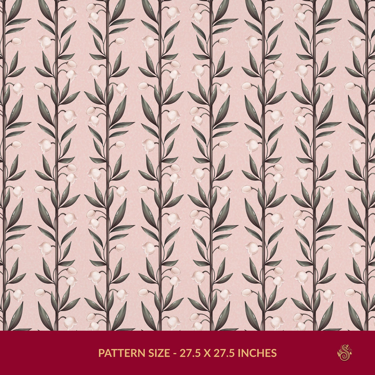 Weaving Bells | Sweet & Feminine Floral Girl's Room Wallpaper Wallpaper Sckribbles