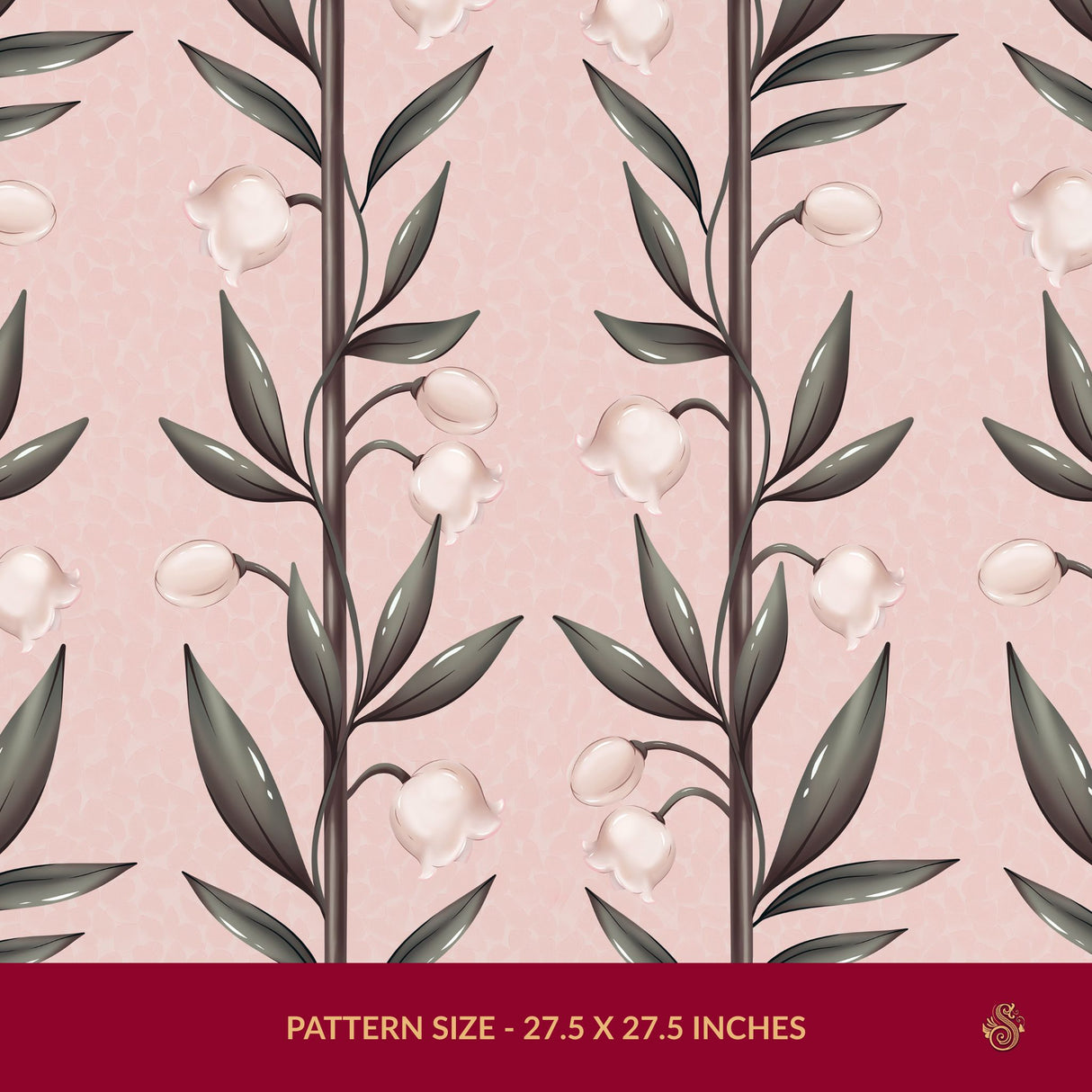 Weaving Bells | Sweet & Feminine Floral Girl's Room Wallpaper Wallpaper Sckribbles Signature - Premium Non-Woven Roll - 27.5 in x 32.8 ft (70 cm × 10 m) Isabelle