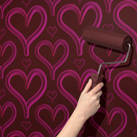 Heartburst | Cute Pink Love Heart Bubble Wallpaper Wallpaper Sckribbles