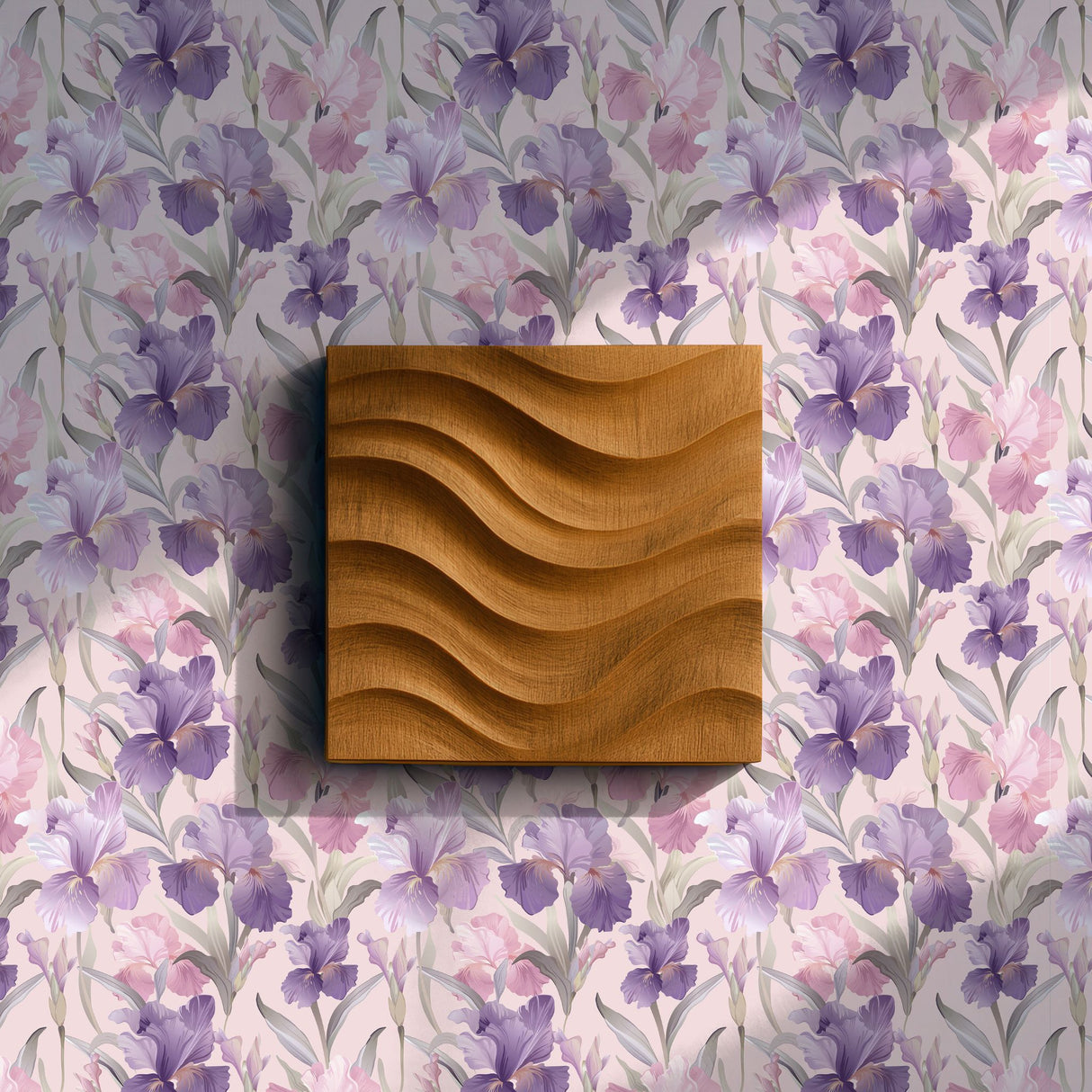 Germanica Mist | Feminine Pink & Purple Iris Floral Wallpaper Wallpaper Sckribbles