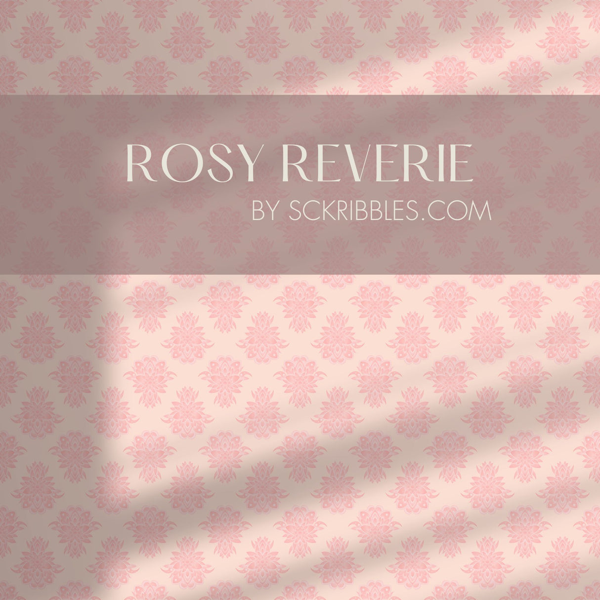 Rosy Reverie | Sweet Light Pink Feminine Coquette Damask Wallpaper Wallpaper Sckribbles