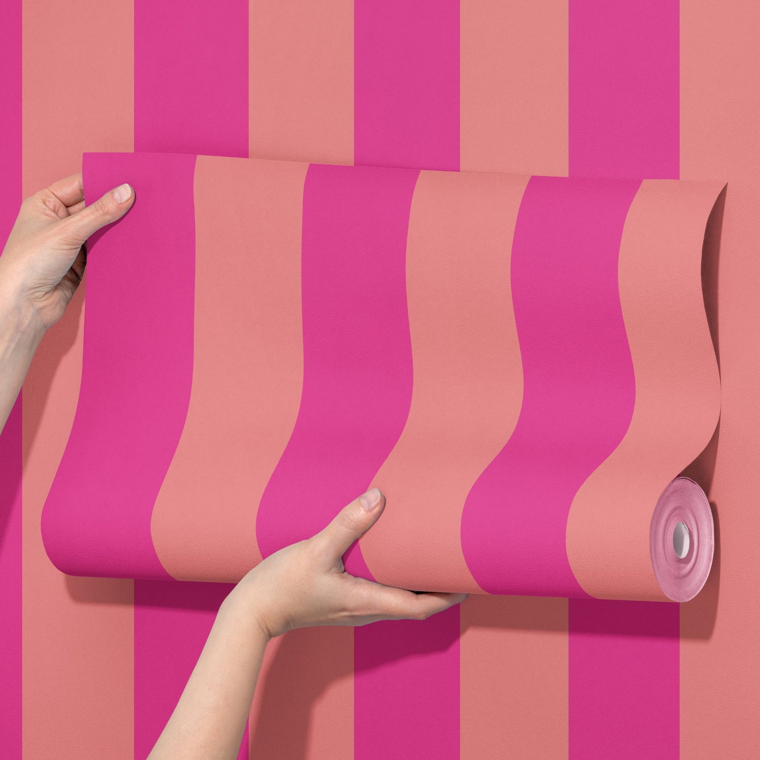 Circus Stripes | Bold Bright Colorful Vertical Striped Wallpaper Wallpaper Sckribbles