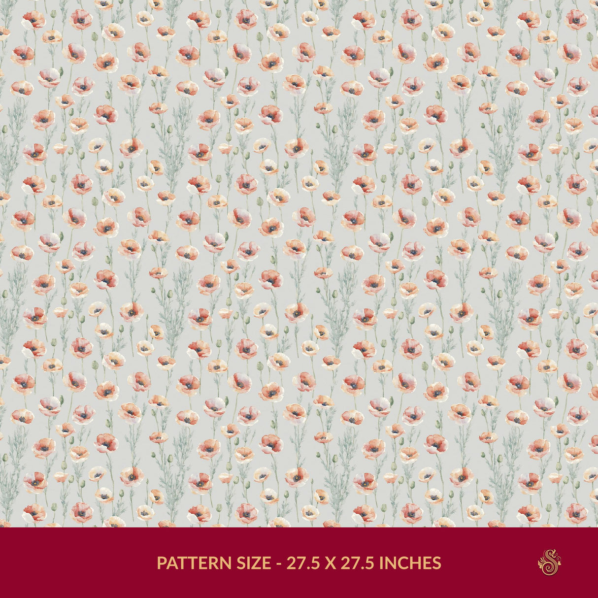 Peaceful Poppies | Cute Feminine Poppy Flower Wallpaper Wallpaper Sckribbles