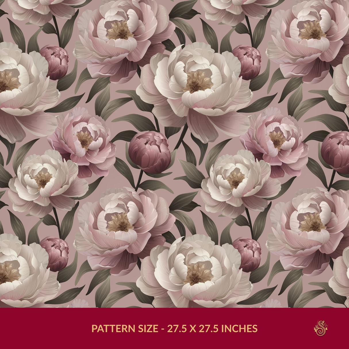 Peony Perfection | Floral Pink & Cream Flower Wallpaper Wallpaper Sckribbles