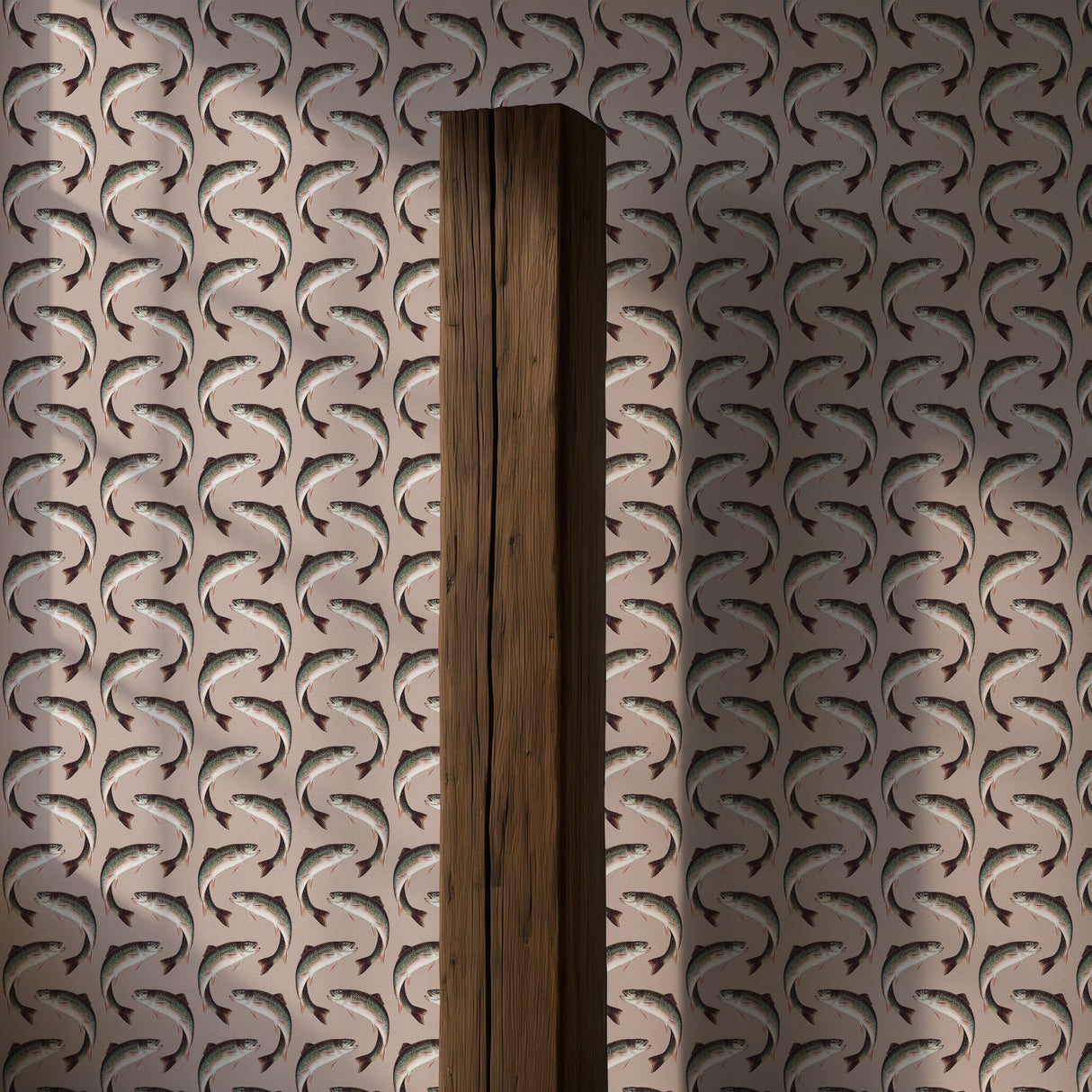 Something Fishy | Unique & Cool Quirky Vintage Fish Wallpaper Wallpaper Sckribbles