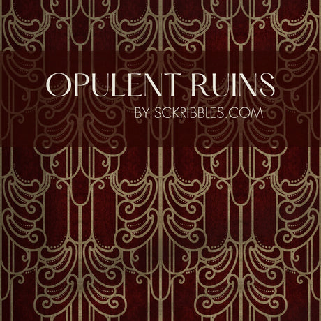 Gritty Luxe | Luxurious Decadent Moody Art Nouveau Wallpaper Wallpaper Sckribbles
