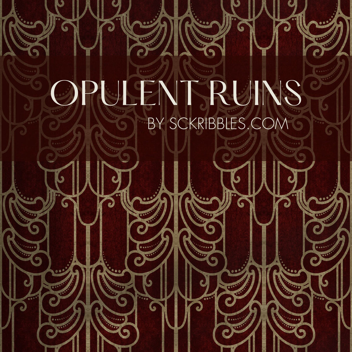Gritty Luxe | Luxurious Decadent Moody Art Nouveau Wallpaper Wallpaper Sckribbles