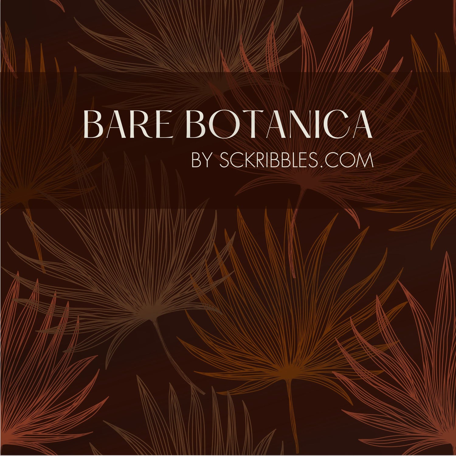 Sheer Palms | Flamboyant Tropical Palm Leaf Fronds Wallpaper Wallpaper Sckribbles