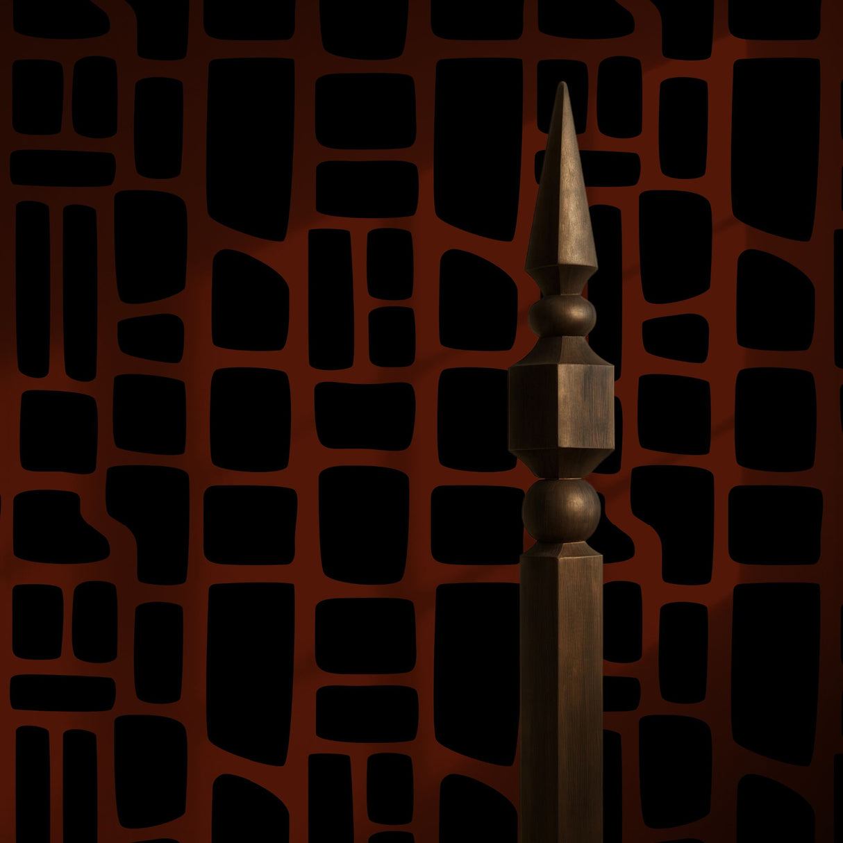 Noir Swell | Bold Abstract Geometrical Masculine Wallpaper Wallpaper Sckribbles