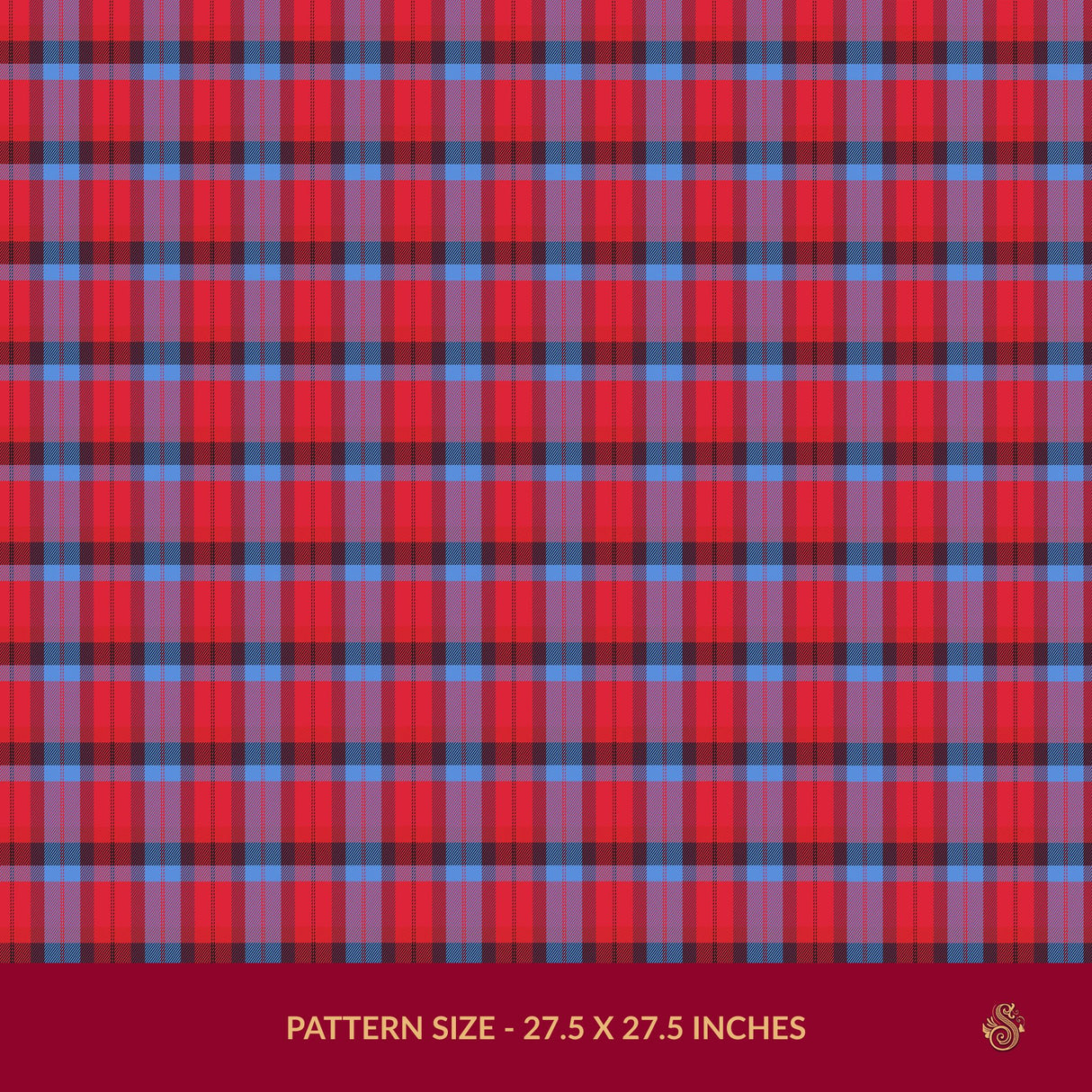 Fireside Tartan | Bright Bold Red & Blue Plaid Wallpaper Wallpaper Sckribbles