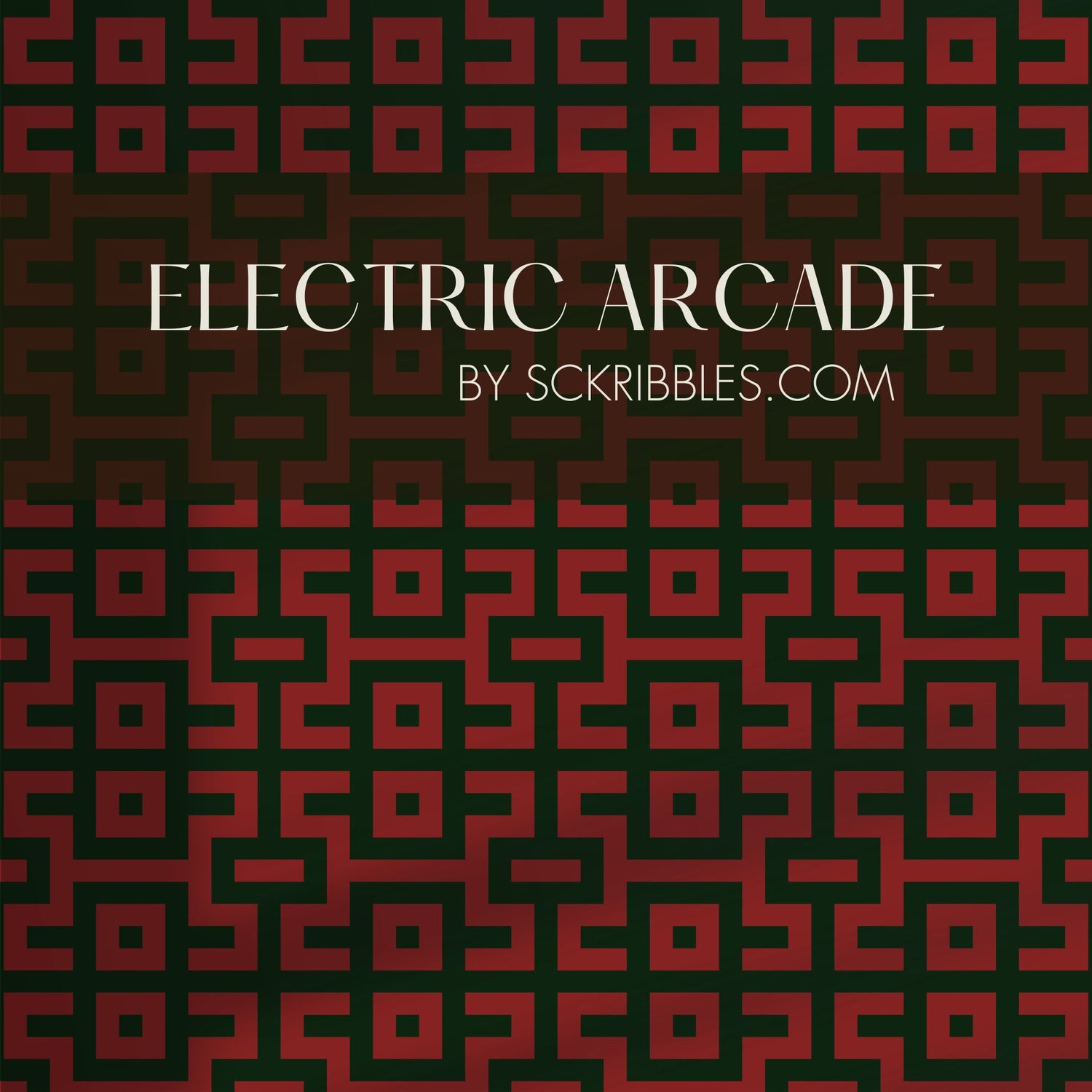 Pacdeco | Bright Bold & Eccentric Retro Art Deco Wallpaper Wallpaper Sckribbles Traditional - (Non-Woven) Sample 14'' x 14'' / 35 x 35 cm Electric Arcade