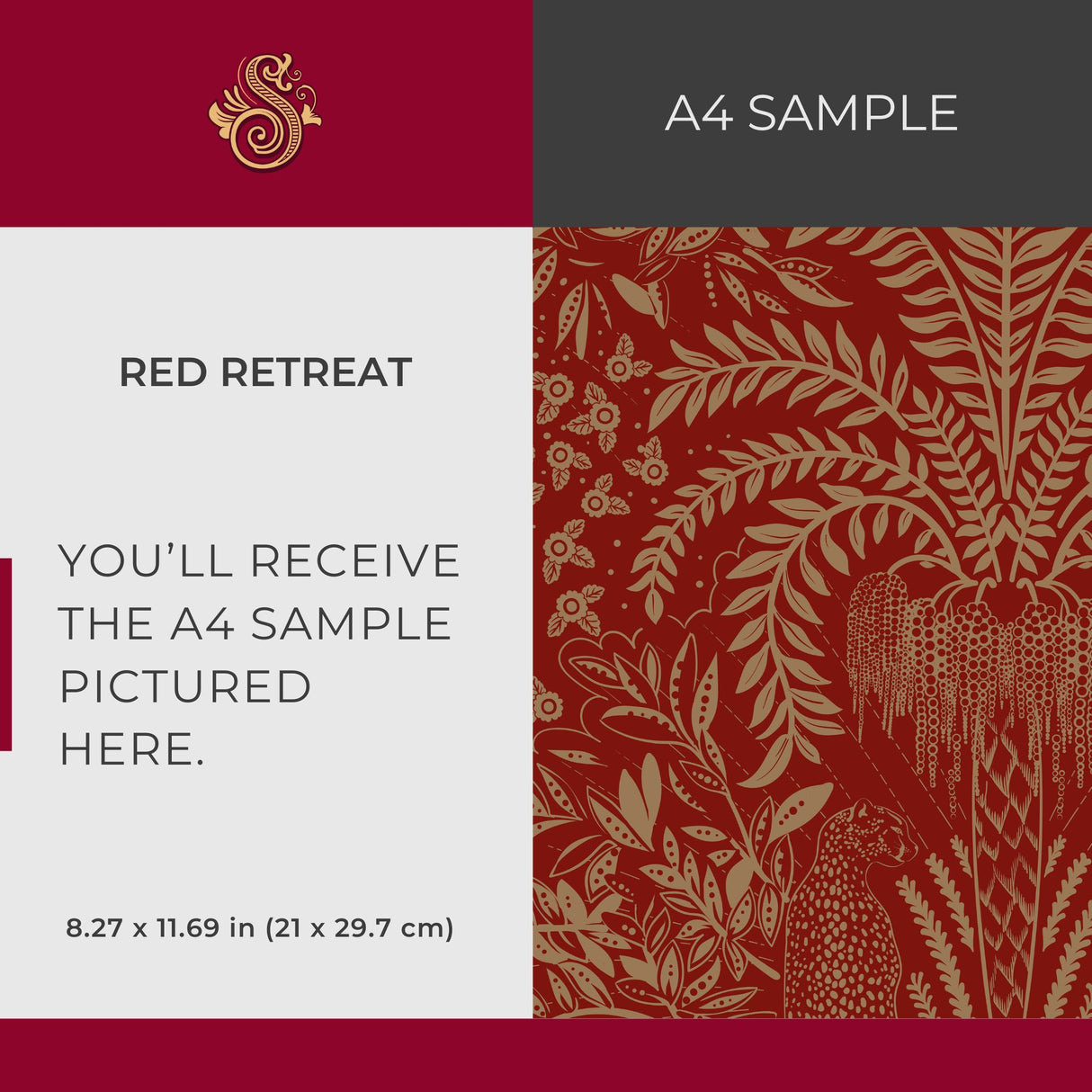 Leopard's Lair | Tropical Palm Tree Jungle Wallpaper