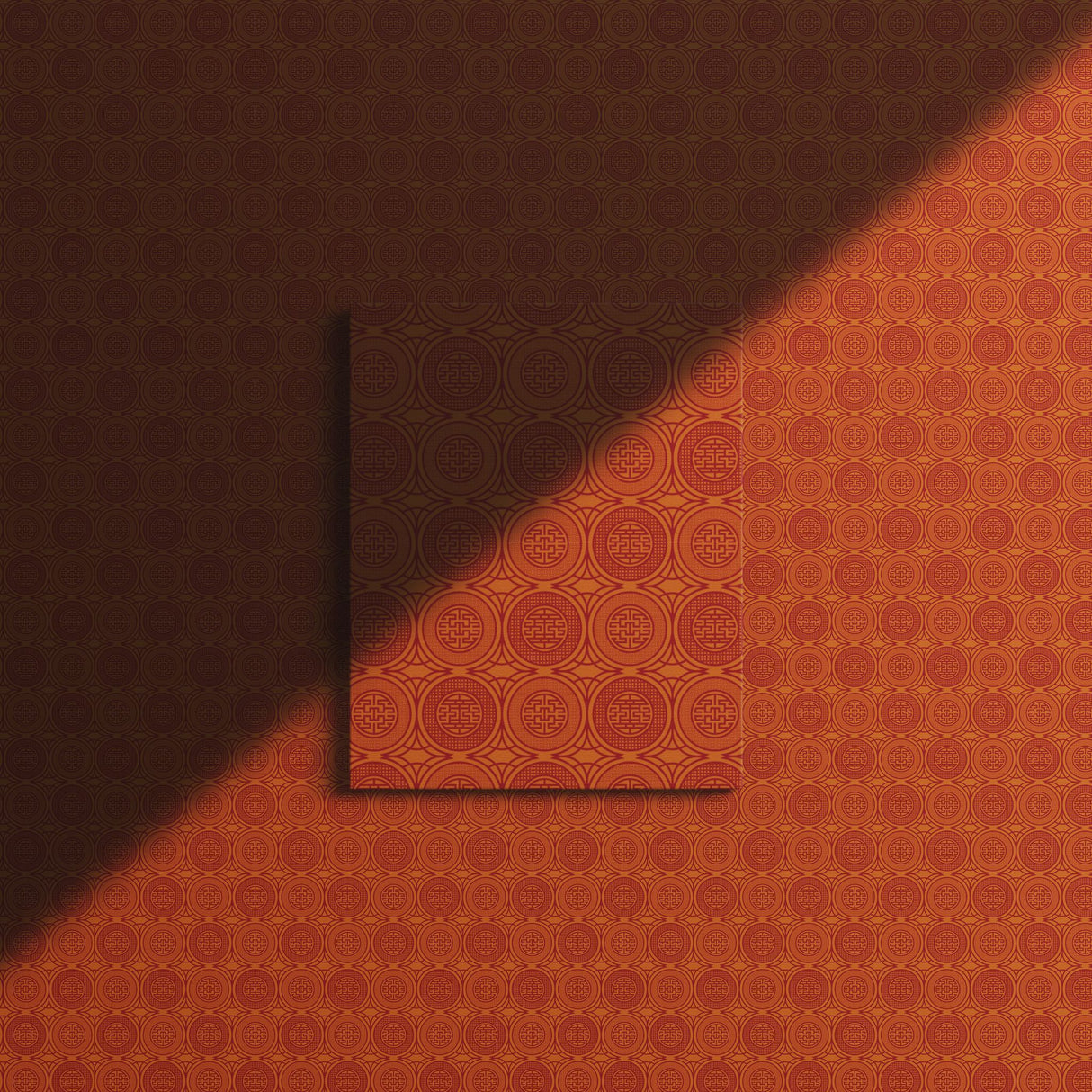 Harmony Rising | Dramatic Bright Geometrical Chinese Wallpaper Wallpaper Sckribbles