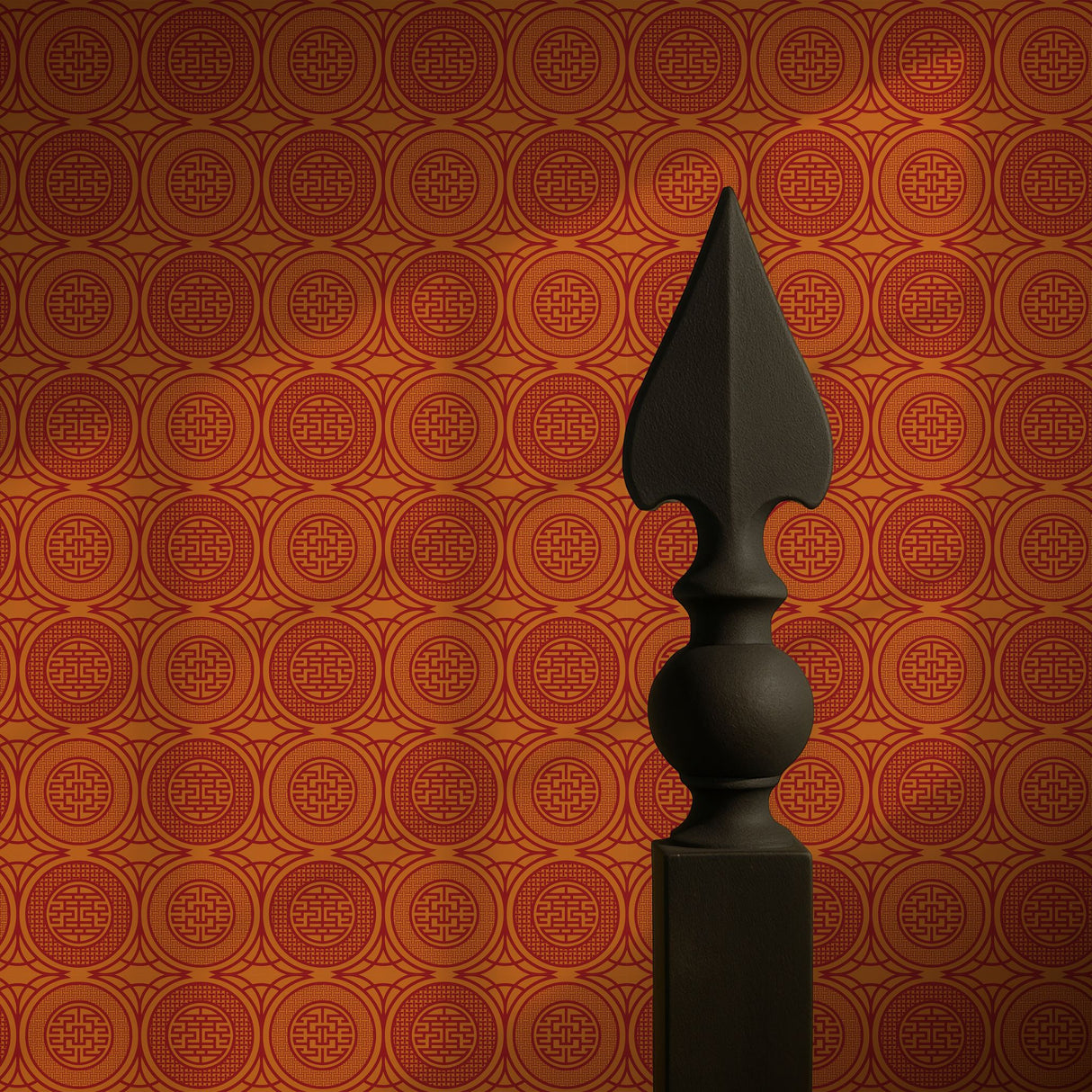Harmony Rising | Dramatic Bright Geometrical Chinese Wallpaper Wallpaper Sckribbles