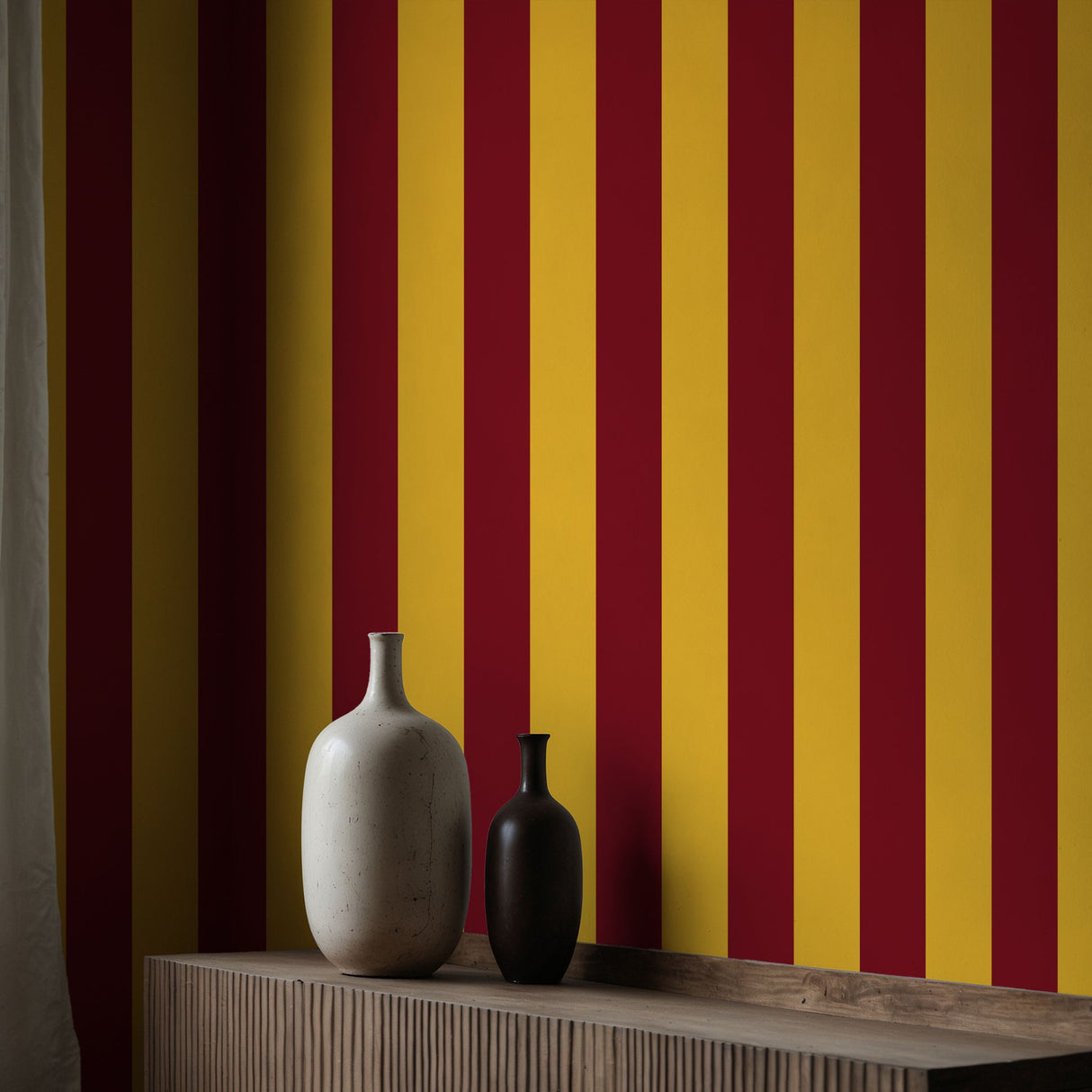 Circus Stripes | Bold Bright Colorful Vertical Striped Wallpaper Wallpaper Sckribbles