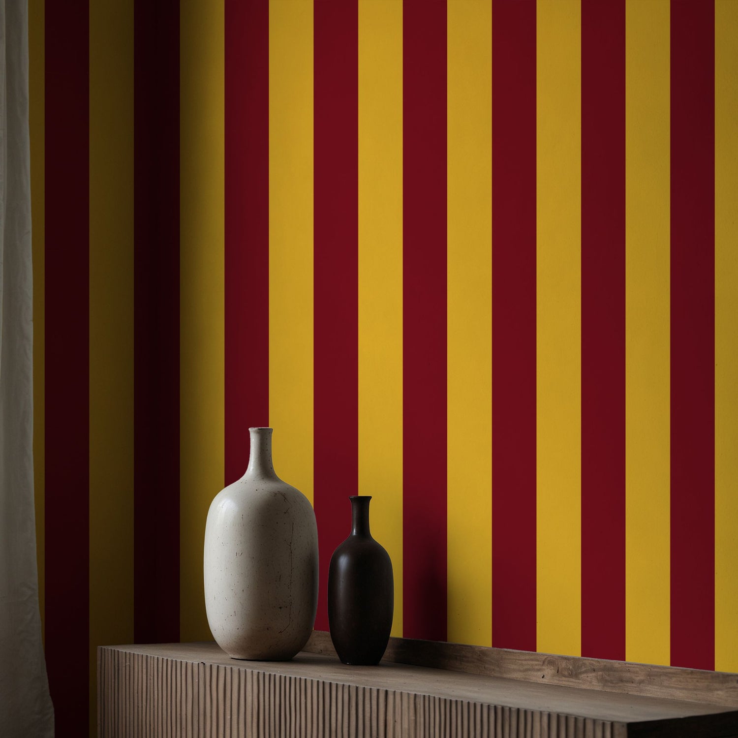 Circus Stripes | Bold Bright Colorful Vertical Striped Wallpaper Wallpaper Sckribbles