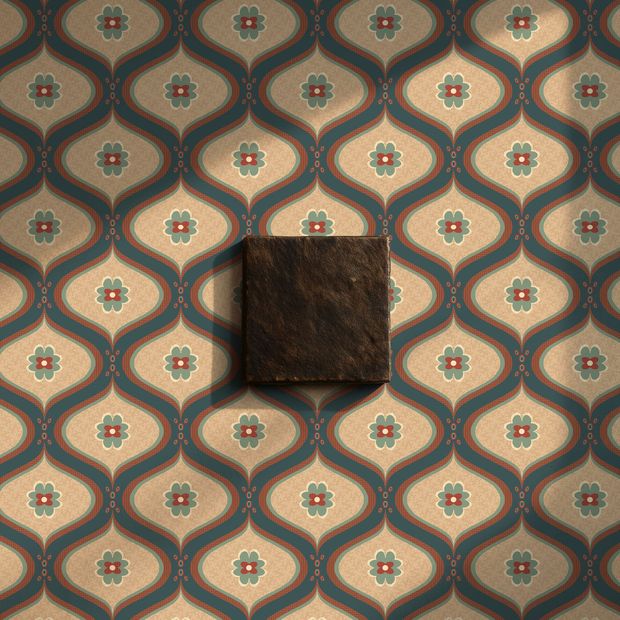 Retro Deco | Cute Vintage Retro Patterned Wallpaper Wallpaper Sckribbles