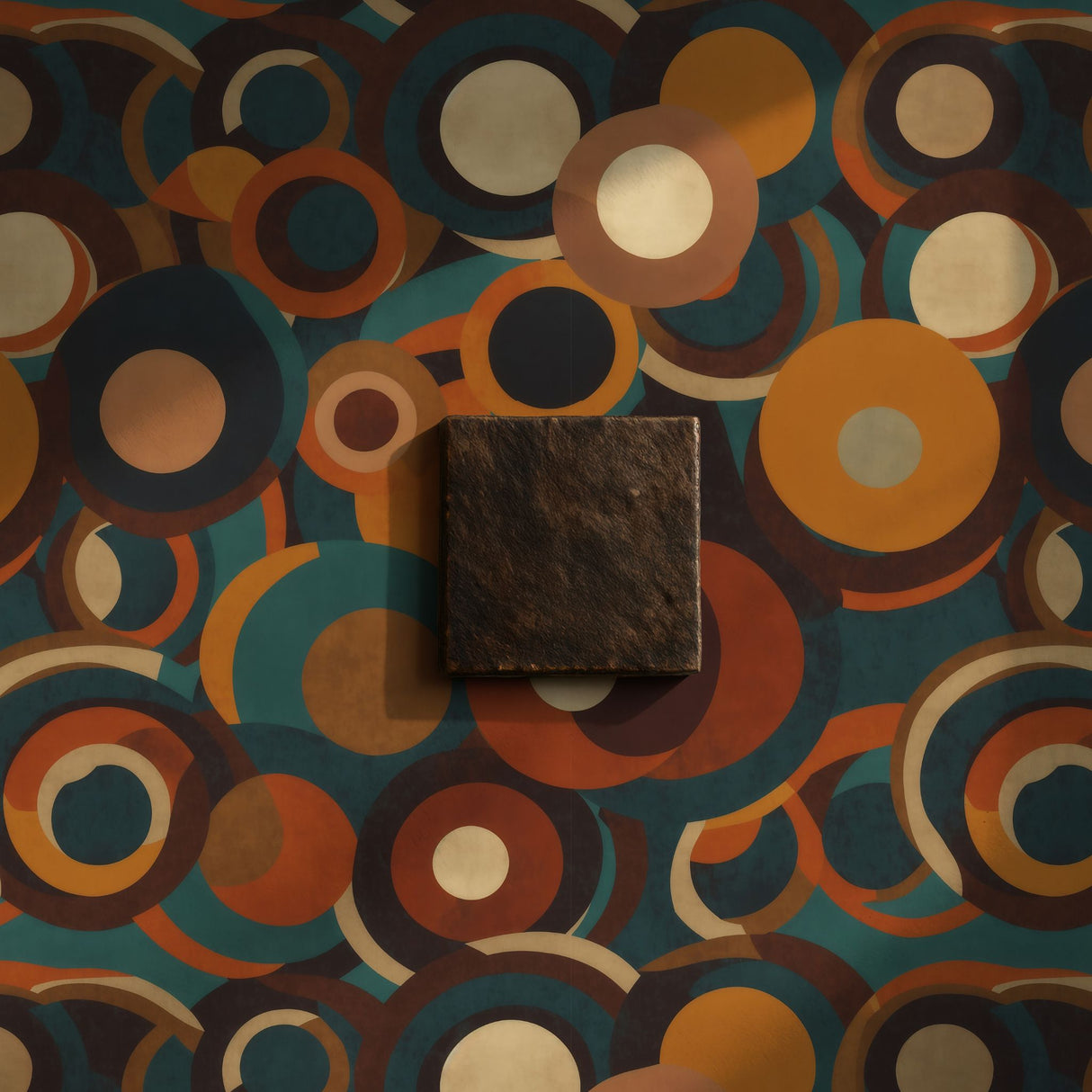 Funky Fusion | 1970s Retro Circle Patterned Wallpaper Wallpaper Sckribbles
