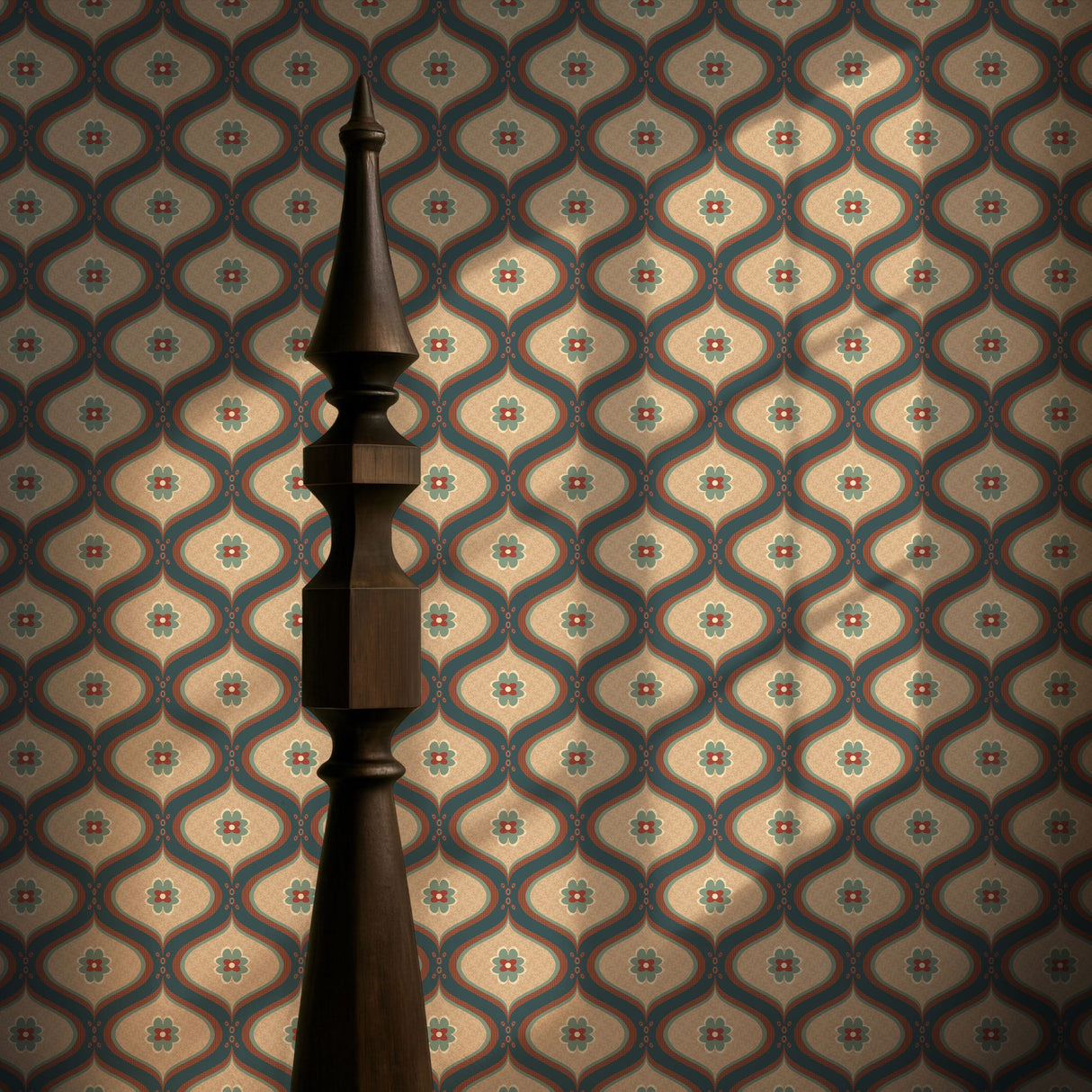 Retro Deco | Cute Vintage Retro Patterned Wallpaper Wallpaper Sckribbles