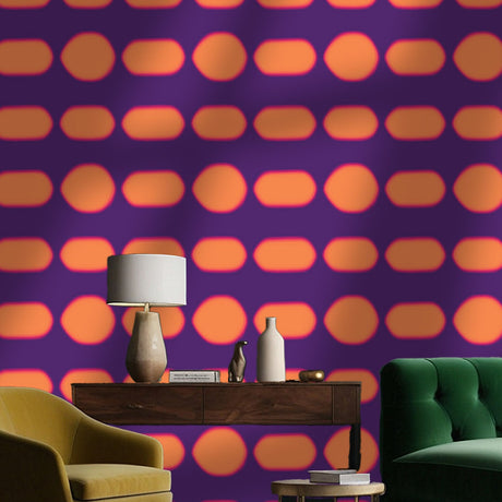 Vibrant Grooves | Bright Colorful Funky Retro Wallpaper Wallpaper Sckribbles
