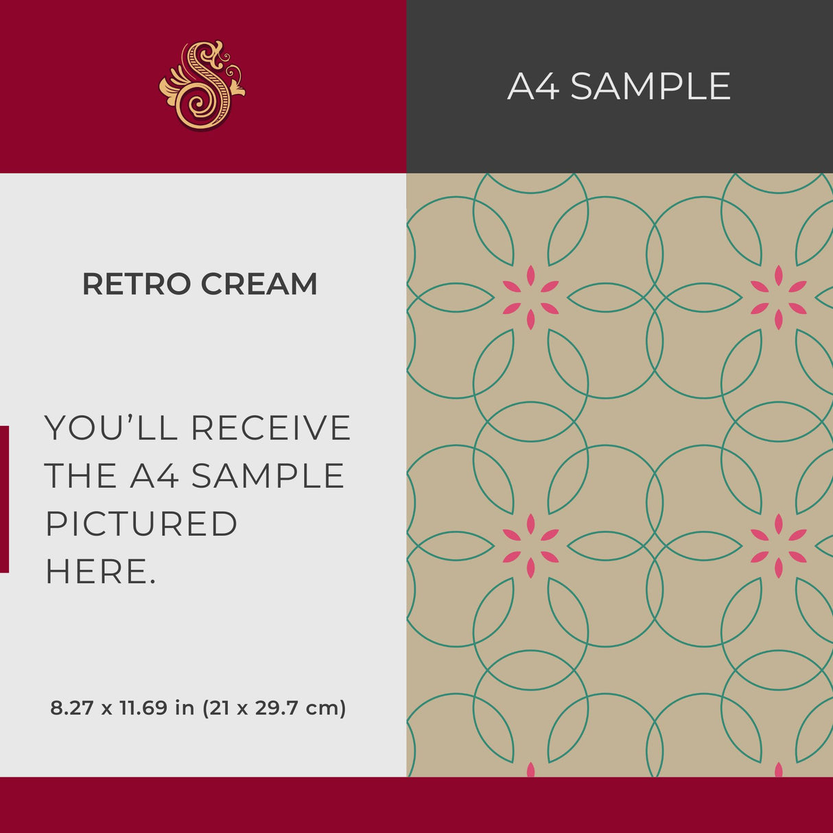 Bloomatrix | Geometrical Floral Retro Wallpaper