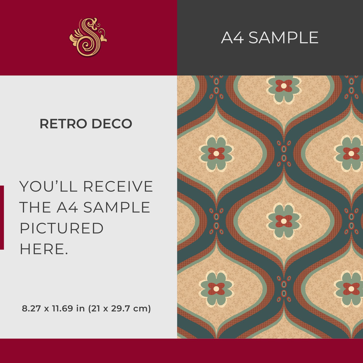 Retro Deco | Cute Vintage Retro Patterned Wallpaper