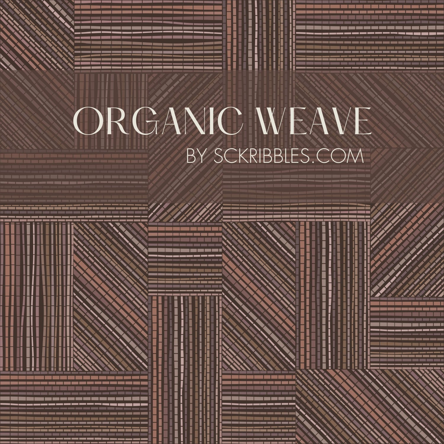 Organic Weave | Rustic Brown Geometrical Wallpaper Wallpaper Sckribbles