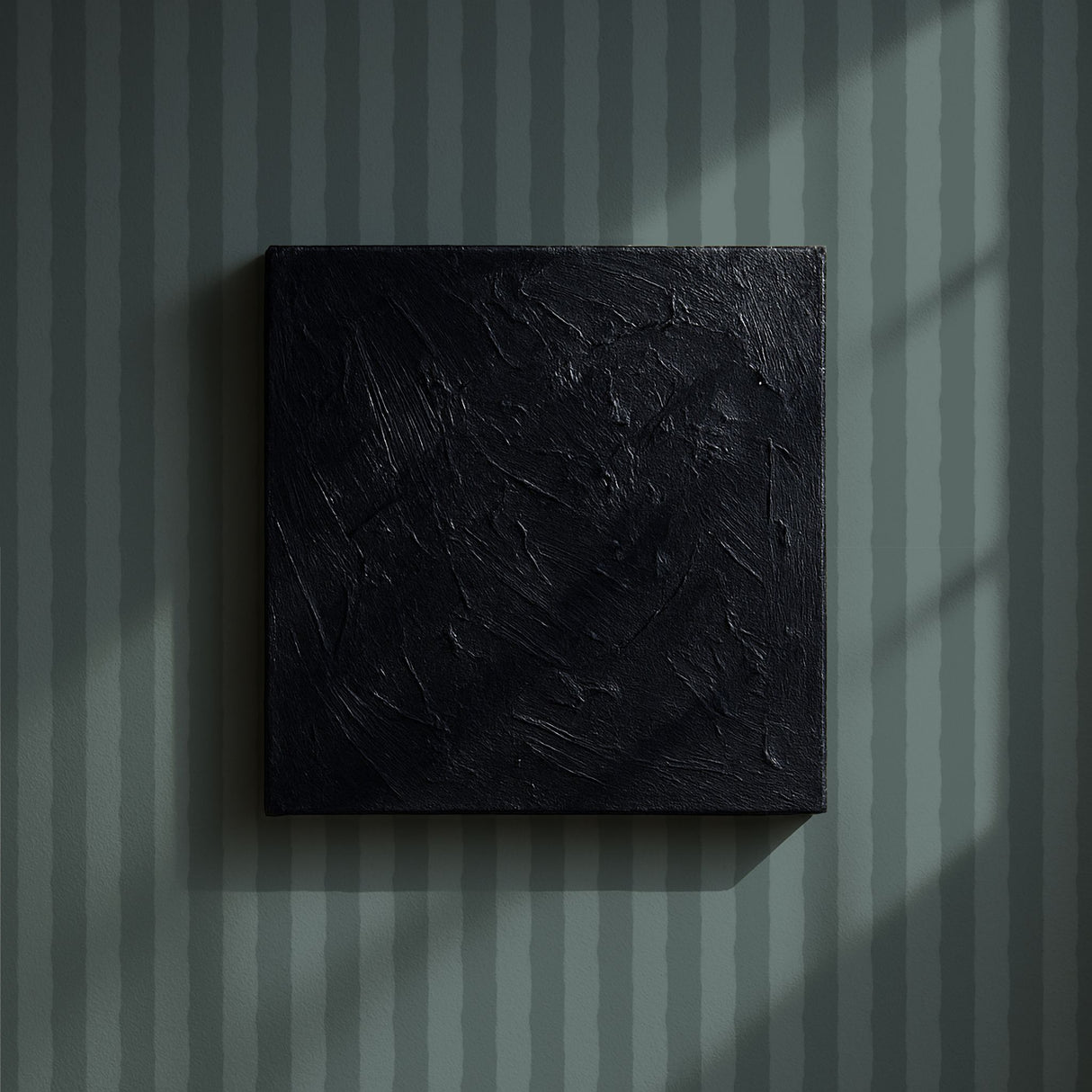 Frayed Lines | Jade Green & Gray Jagged Striped Wallpaper Wallpaper Sckribbles