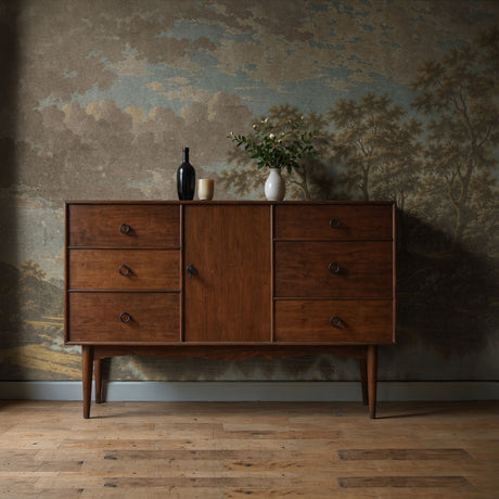 Vintage Vista | English Scenic Landscape Wallpaper Mural Wallpaper Mural Sckribbles