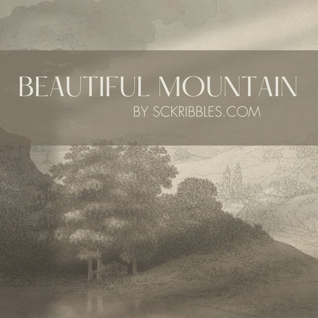 Beautiful Mountains | European Scenic Trees Landscape Wallpaper Mural Wallpaper Mural Sckribbles