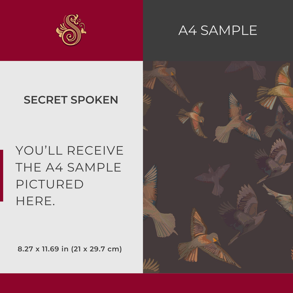 Dreamy Birds | Dark Moody Muted Whimsical Bird Wallpaper