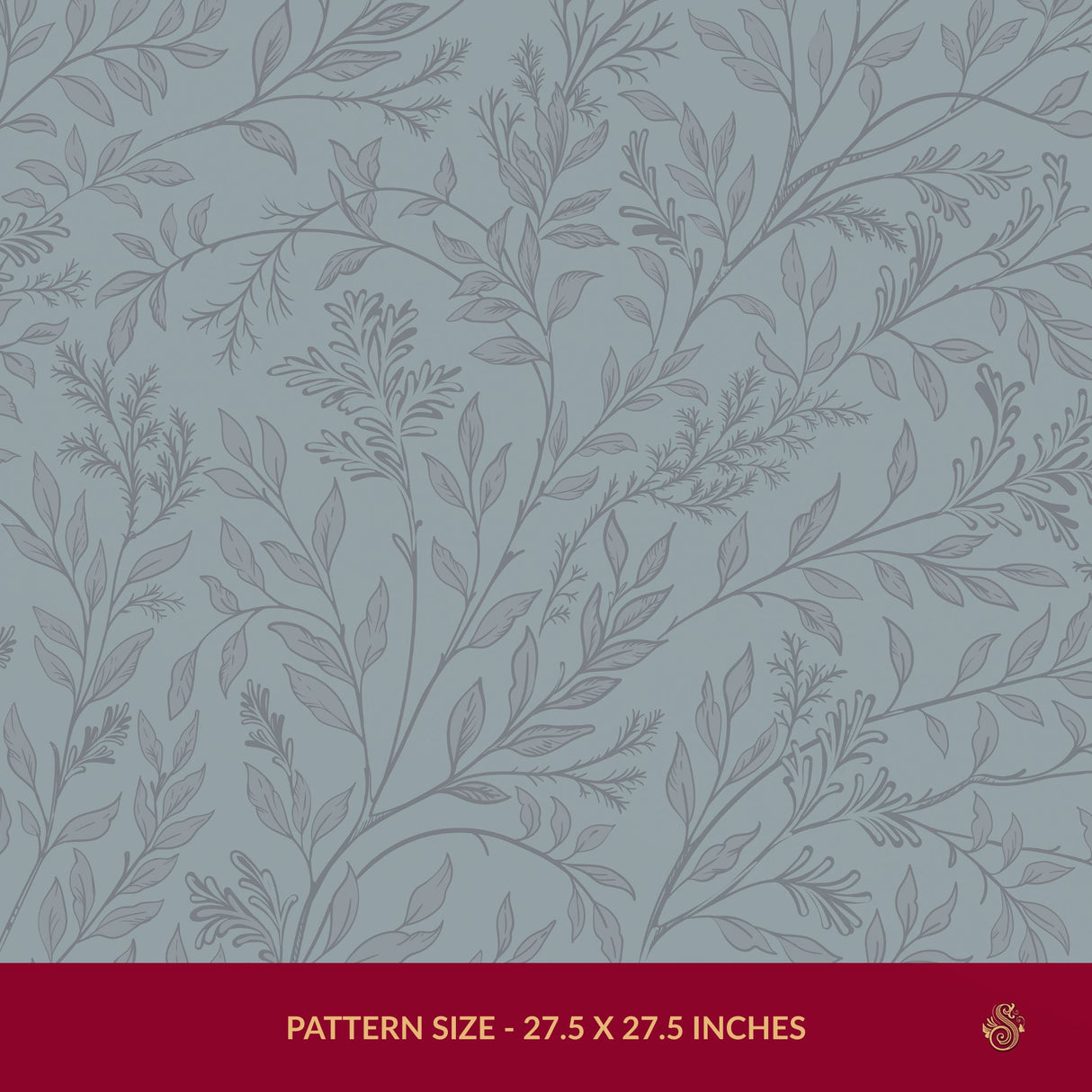 Twiggy Mist | Silver-Gray Elegant Floral Botanical Wallpaper Wallpaper Sckribbles Signature - Premium Non-Woven Roll - 27.5 in x 32.8 ft (70 cm × 10 m) Ashen Mist
