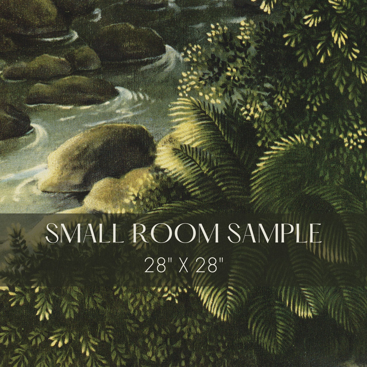 Bali Bliss | Green Moody Tropical Scenic Jungle Wallpaper Mural Wallpaper Mural Sckribbles