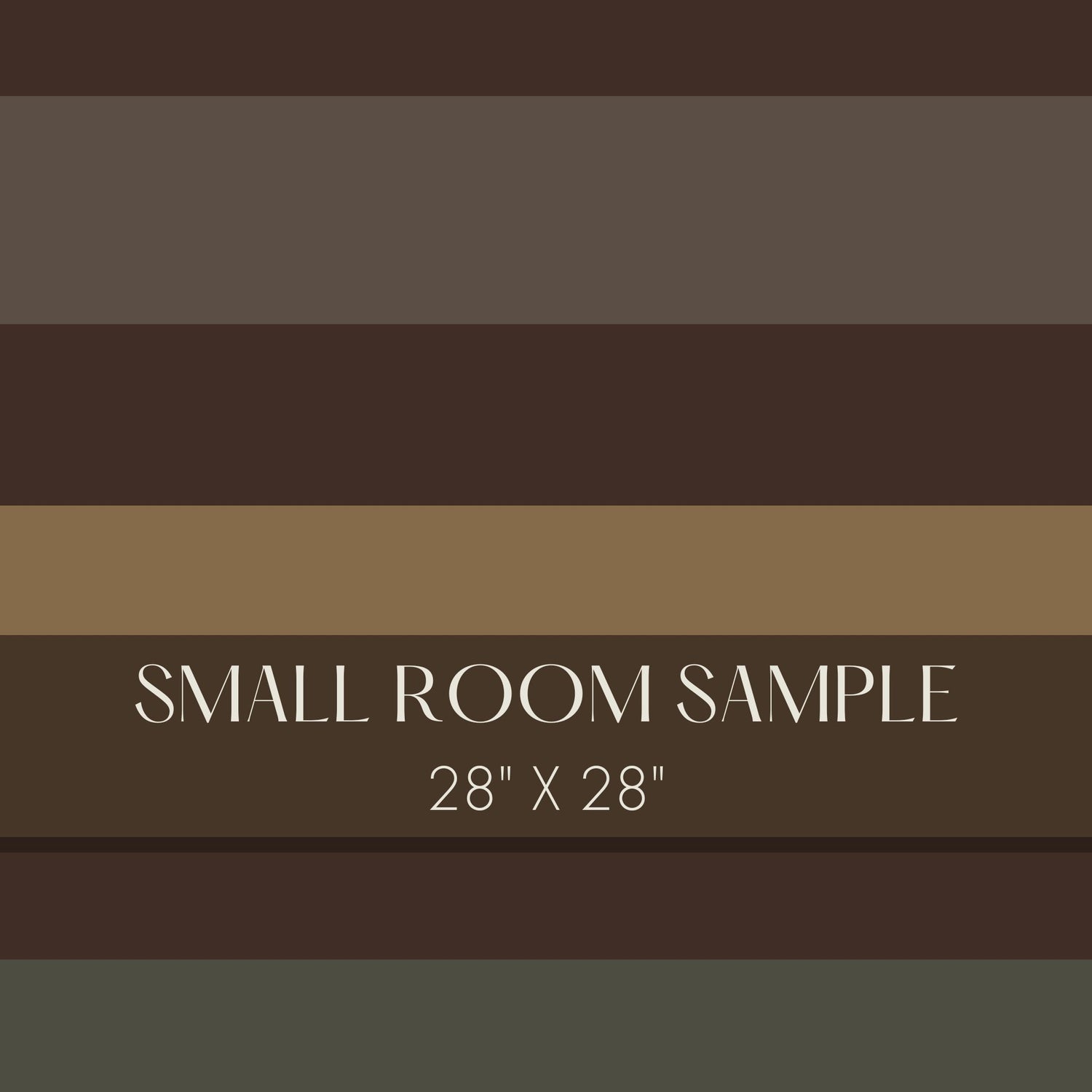 Claystone Stripe | Dramatic Neutral Horizontal Striped Wallpaper Mural Wallpaper Mural Sckribbles Traditional - (Non-Woven) Small Mural Sample - 28 x 28 inches (71 x 71 cm)