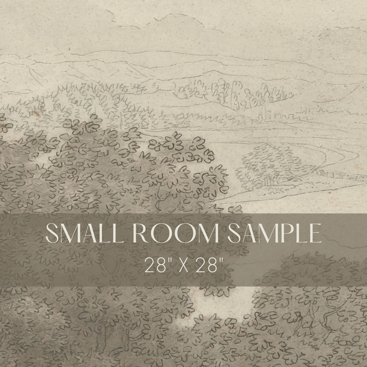 Beautiful Mountains | European Scenic Trees Landscape Wallpaper Mural Wallpaper Mural Sckribbles Traditional - (Non-Woven) Small Room Sample - 28'' x 28'' / 71 x 71 cm