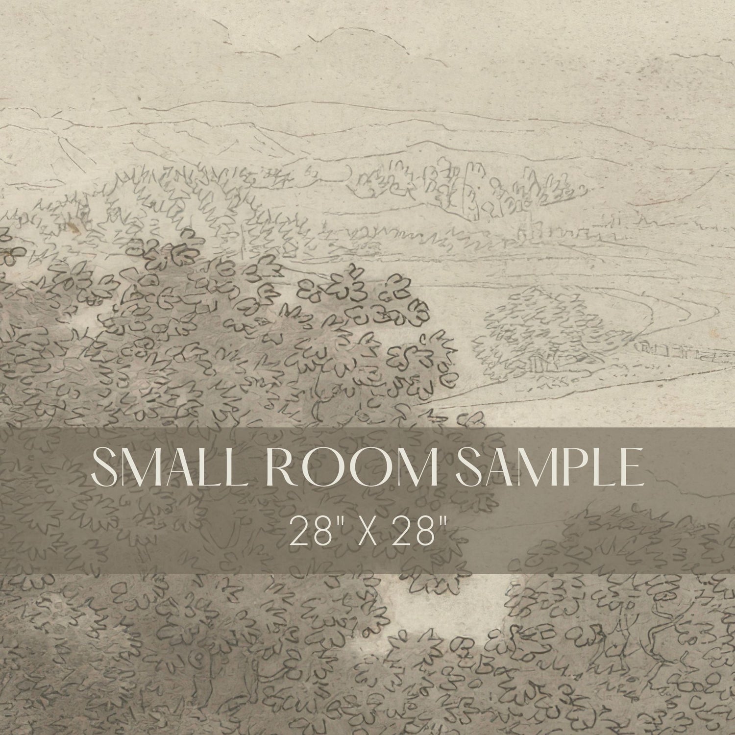 Beautiful Mountains | European Scenic Trees Landscape Wallpaper Mural Wallpaper Mural Sckribbles Traditional - (Non-Woven) Small Room Sample - 28'' x 28'' / 71 x 71 cm