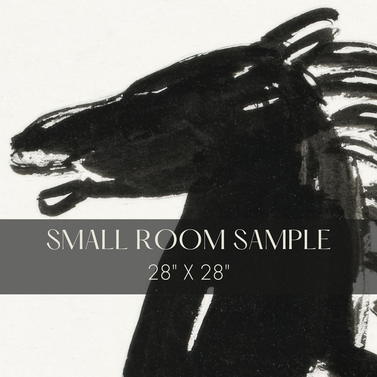 Black Horses | Bold Dramatic Black & White Wallpaper Mural Wallpaper Mural Sckribbles