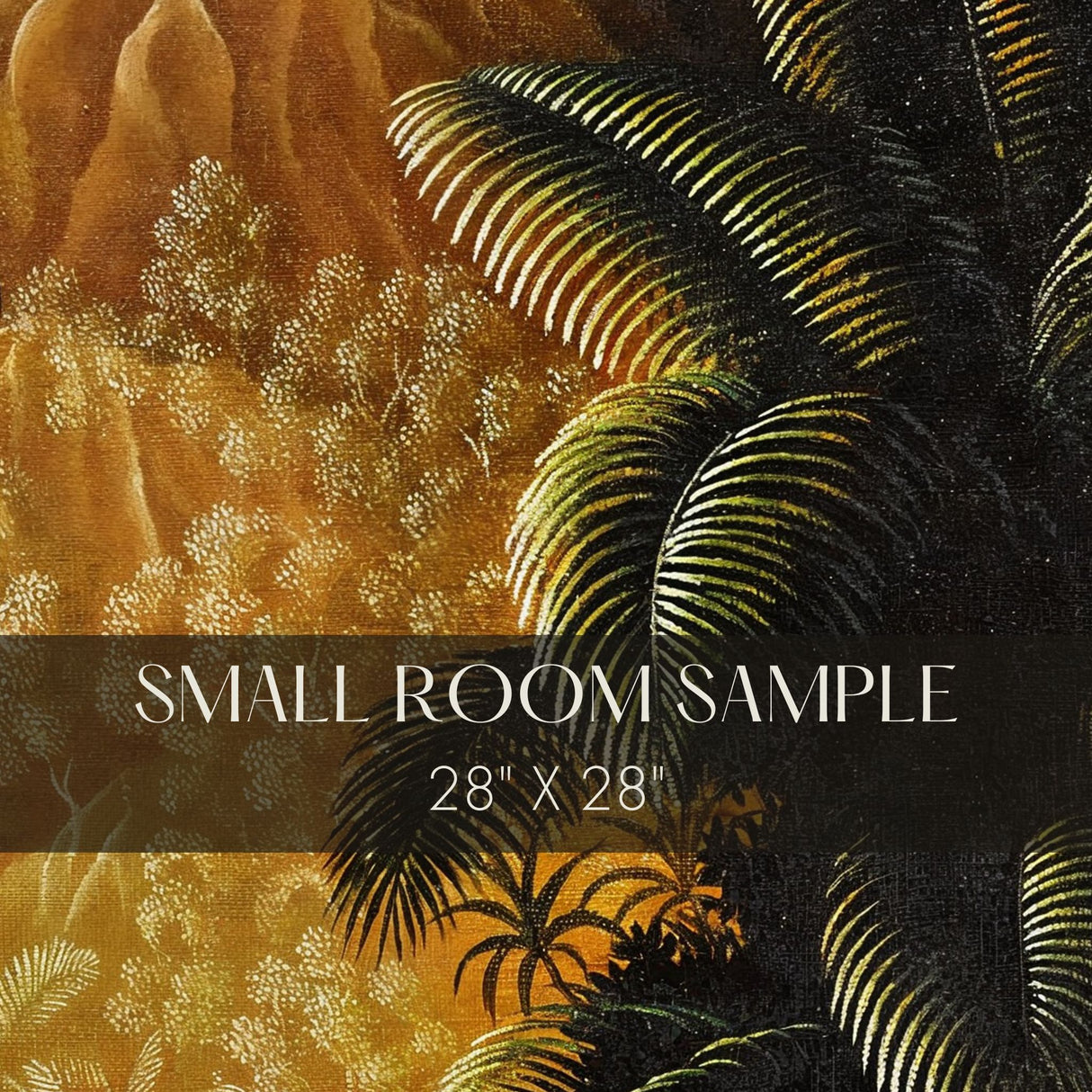 Midnight Canopy | Moody Dramatic Tropical Palm Tree Wallpaper Mural Wallpaper Mural Sckribbles