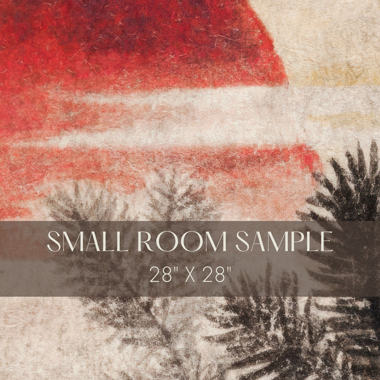 Birds & Sunset | Vintage Red, Black, and Beige Japanese Wallpaper Mural Wallpaper Mural Sckribbles