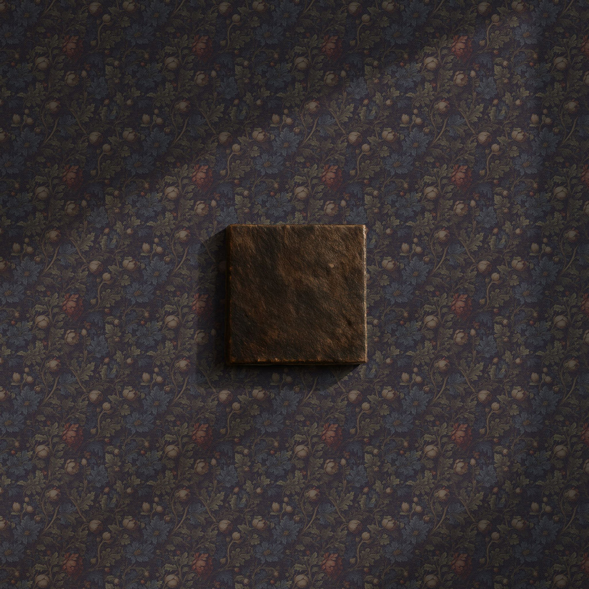 Floral Weave | Dark Fancy Leafy Vines Flower Wallpaper Wallpaper Sckribbles