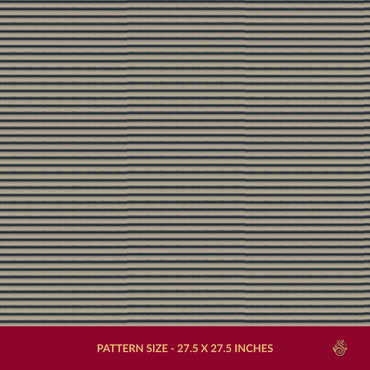 Raw Horizon | Stylish Blue & Beige Horizontal Striped Wallpaper Wallpaper Sckribbles