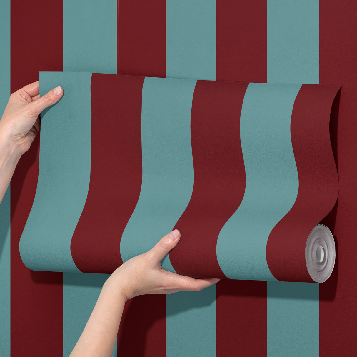Circus Stripes | Bold Bright Colorful Vertical Striped Wallpaper Wallpaper Sckribbles