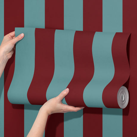 Circus Stripes | Bold Bright Colorful Vertical Striped Wallpaper Wallpaper Sckribbles
