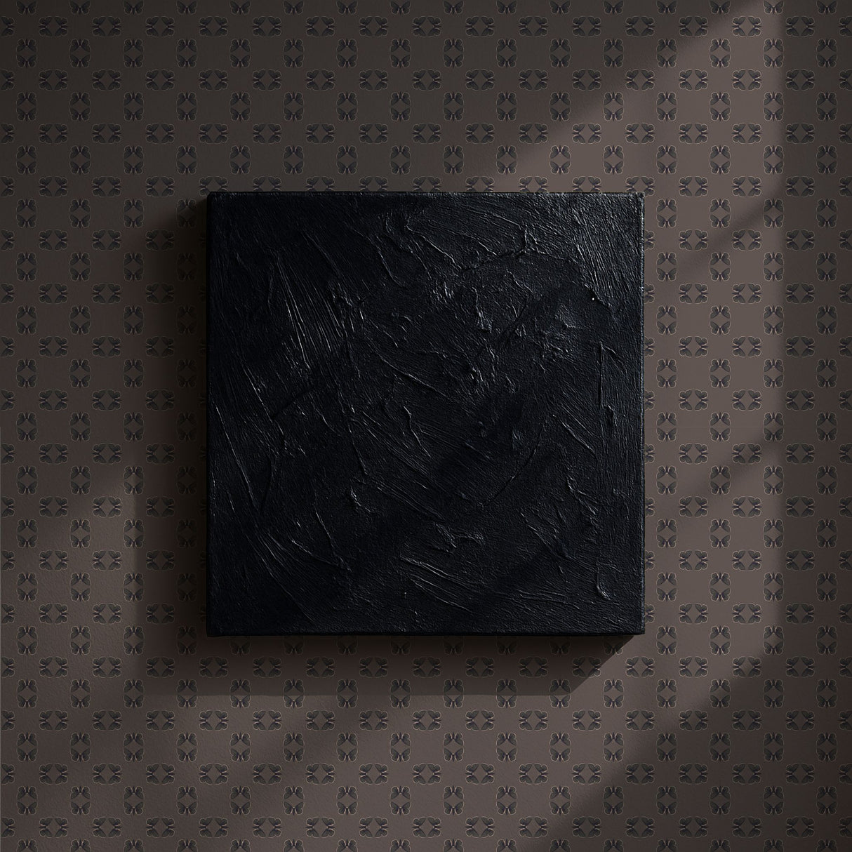 Unlit Wings | Moody Muted Brown Geometric Moth Wallpaper Wallpaper Sckribbles