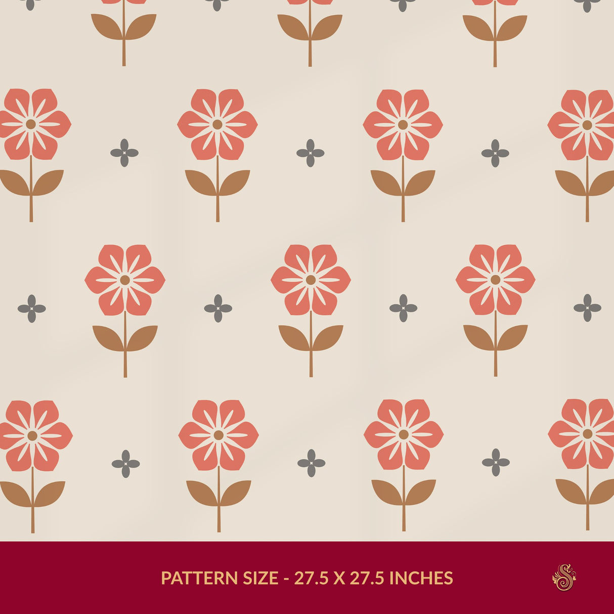 Daisy Dream | Cute & Pretty Retro Flowers Wallpaper Wallpaper Sckribbles Signature - Premium Non-Woven Roll - 27.5 in x 32.8 ft (70 cm × 10 m)