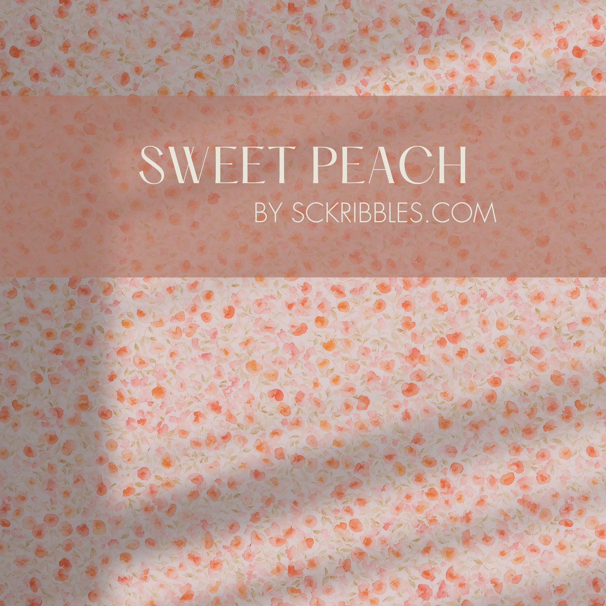Sweet Peach | Cute Feminine Coral Pink Floral Wallpaper Wallpaper Sckribbles