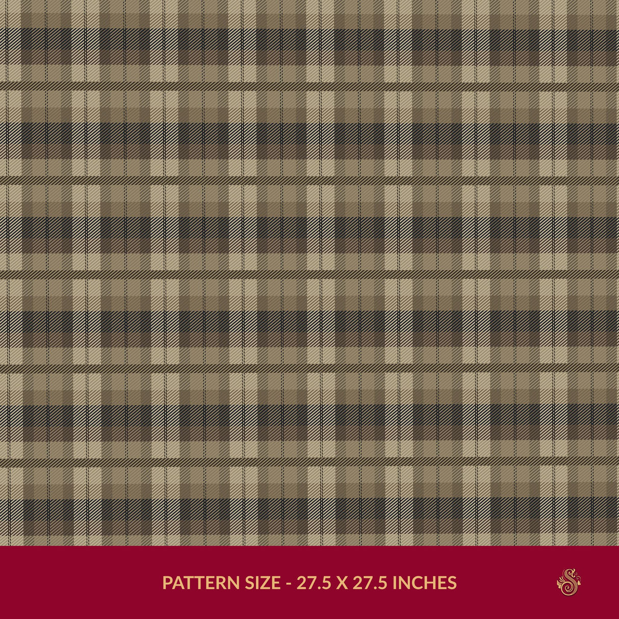 Stoneweave | Neutral Brown Classic Traditional Plaid Wallpaper Wallpaper Sckribbles Signature - Premium Non-Woven Roll - 27.5 in x 32.8 ft (70 cm × 10 m)