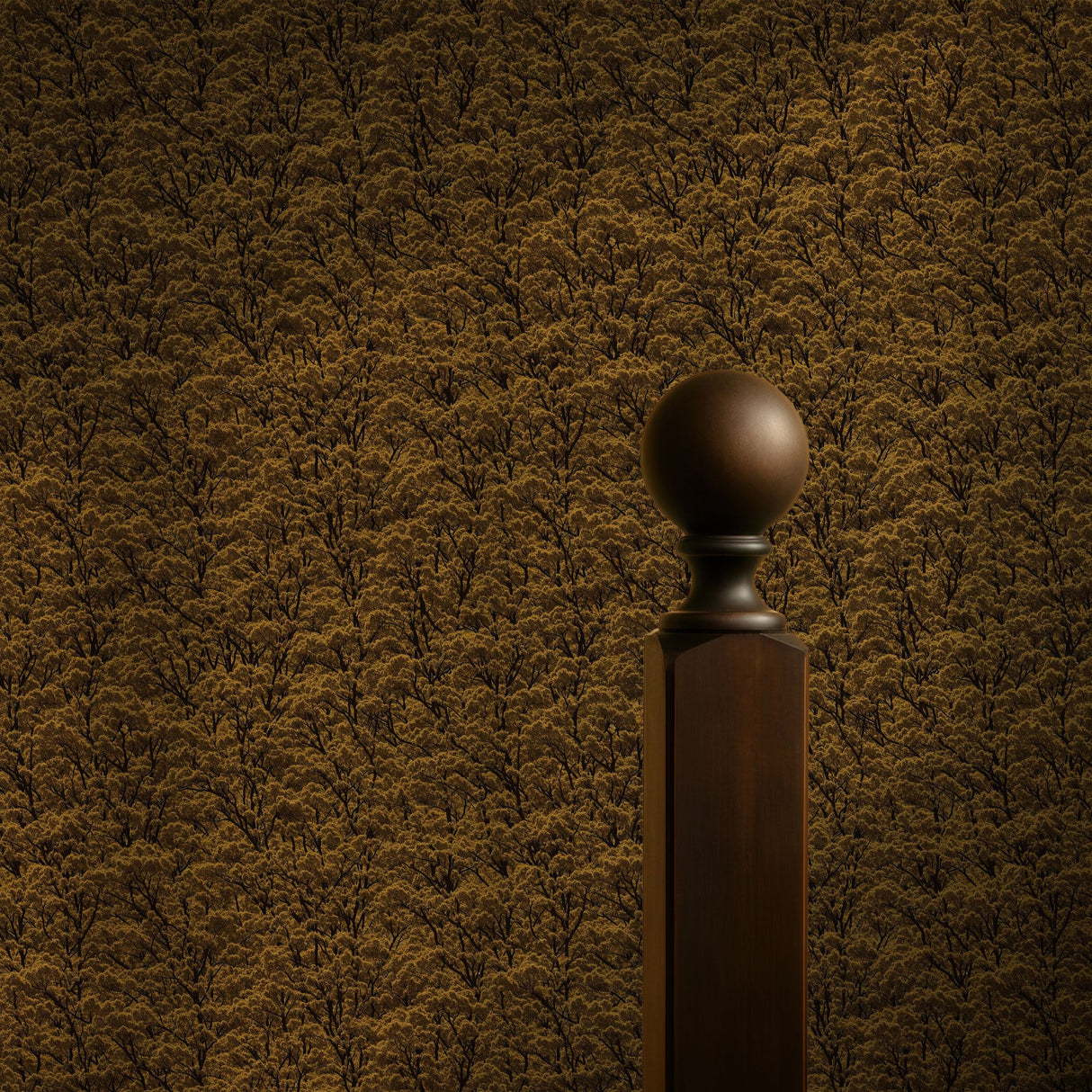 Wattle Glow | Designer Yellow Forest Trees Wallpaper Wallpaper Sckribbles